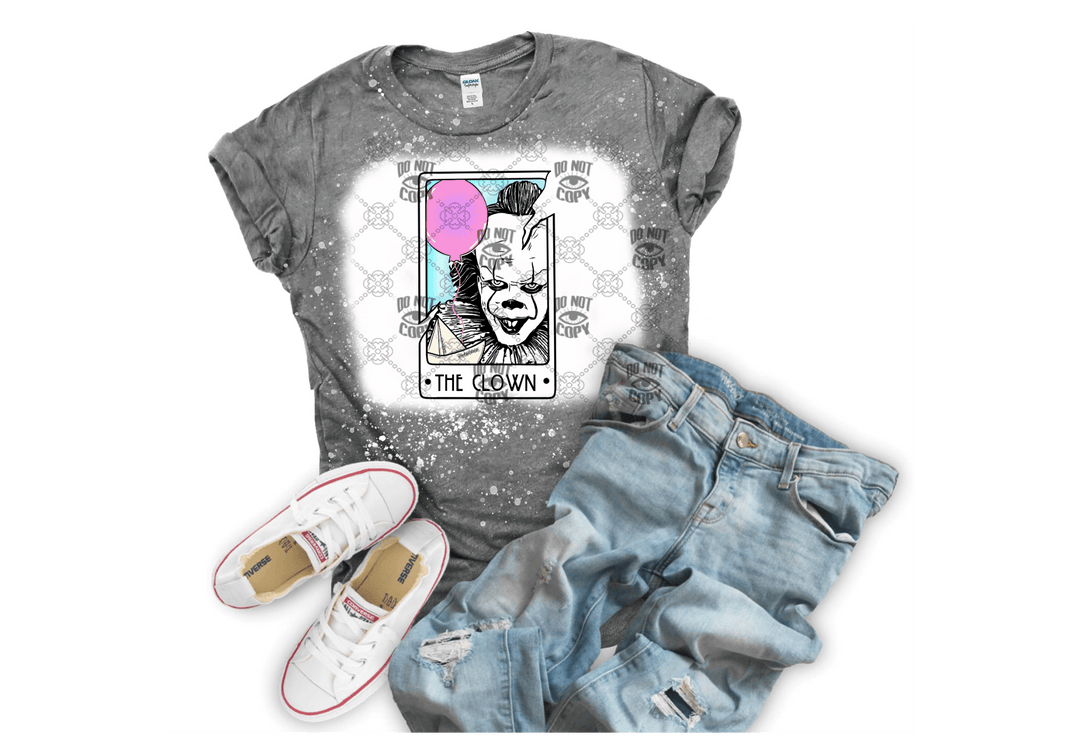 Horror Pastel Tarot The Clown DTF ready to press transfer - KT SUBLIMATION, DTF AND MORE LLC