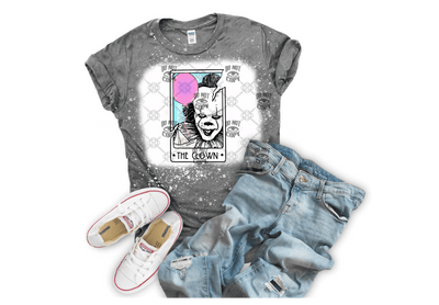 Horror Pastel Tarot The Clown DTF ready to press transfer - KT SUBLIMATION, DTF AND MORE LLC