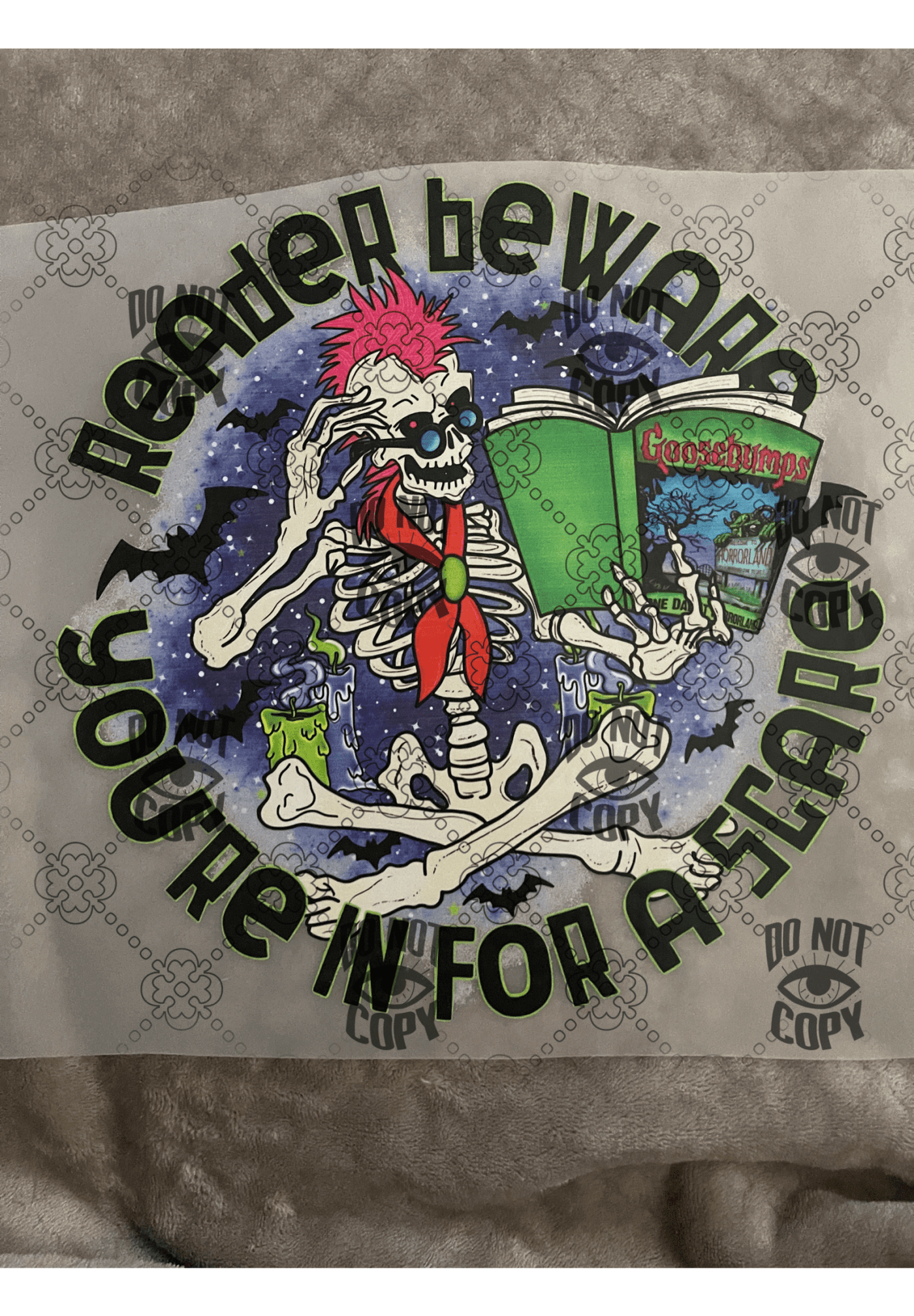 Horror reader Be aware you’re in for a scare DTF ready to press transfer - KT SUBLIMATION, DTF AND MORE LLC