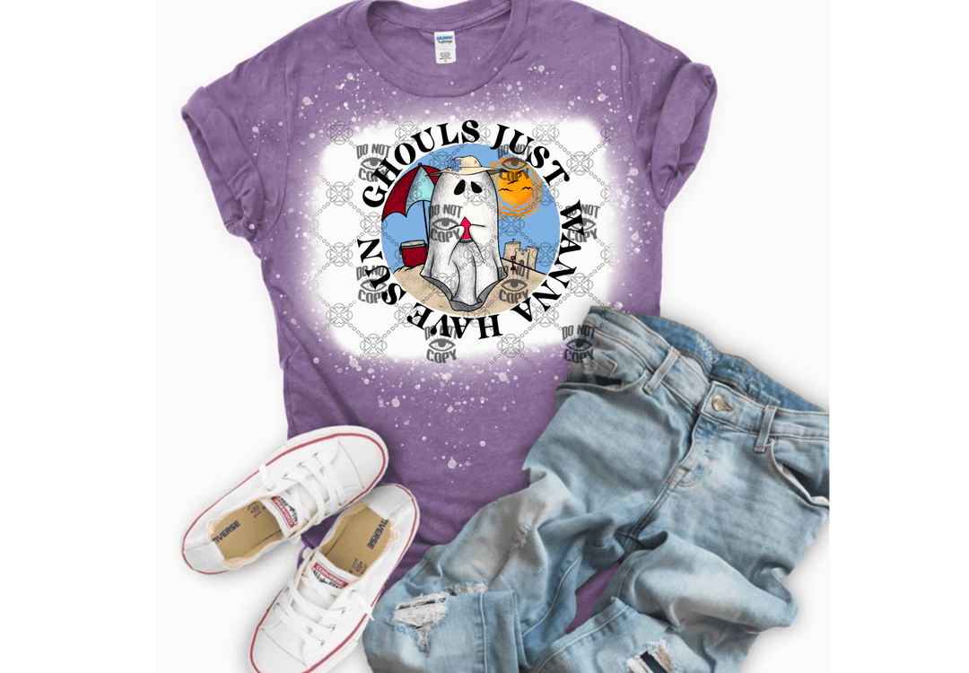 Horror Summer "Ghouls Just Wanna Have Sun" DTF Transfer – Ready - to - Press Spooky Fun! - KT SUBLIMATION, DTF AND MORE LLC