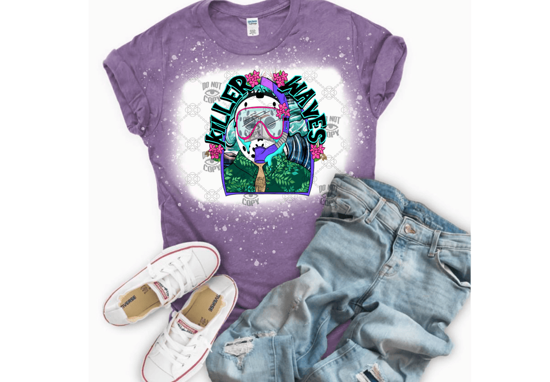 Horror Summer Killer Waves DTF ready to press transfer - KT SUBLIMATION, DTF AND MORE LLC