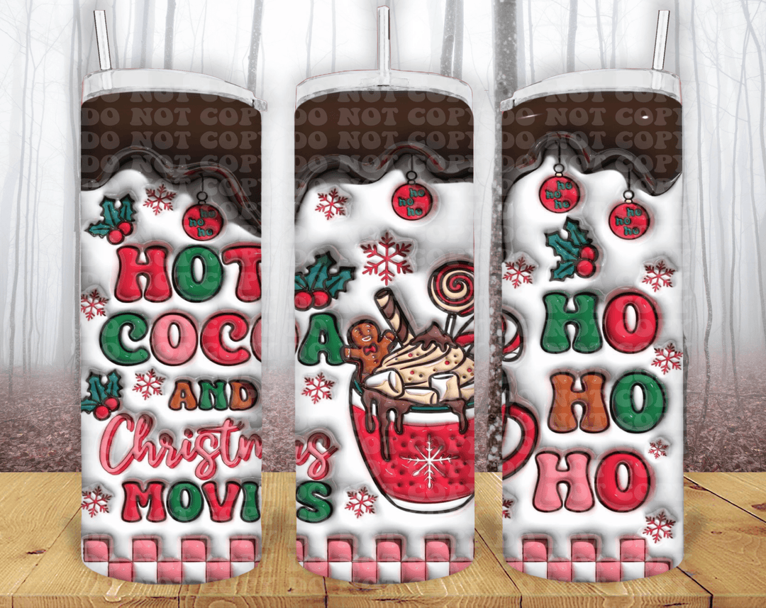 Hoy Cocoa Christmas 20oz Tumbler Sublimation Print - KT SUBLIMATION, DTF AND MORE LLC
