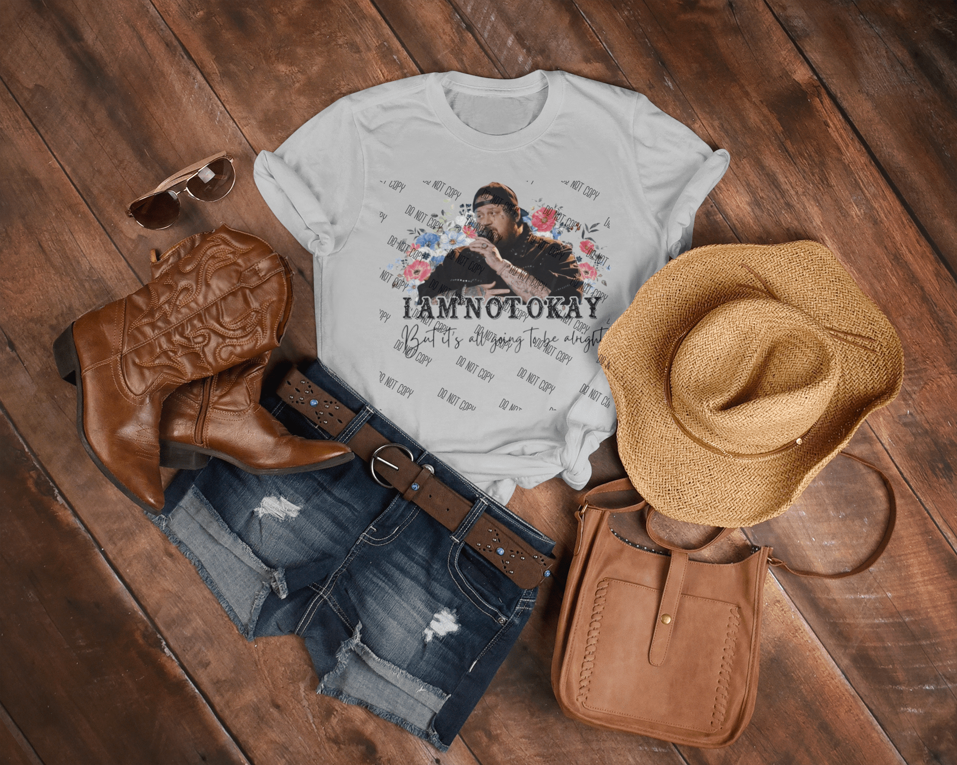 "I Am Not OK" Jelly Roll Gang Sheet DTF | Ready - to - Press | Emotional & Bold Design - KT SUBLIMATION, DTF AND MORE LLC