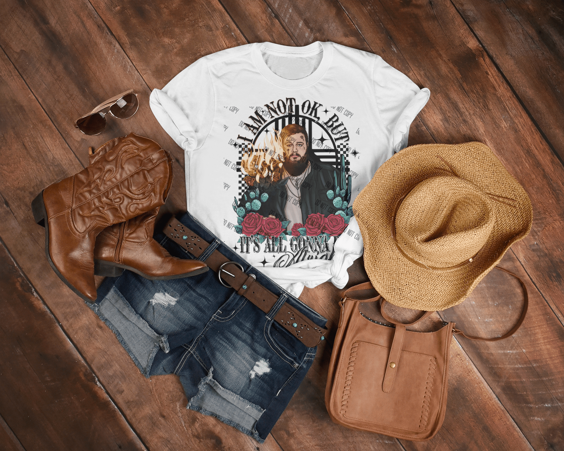 "I Am Not OK" Music-Inspired DTF Transfer – Ready to Press!