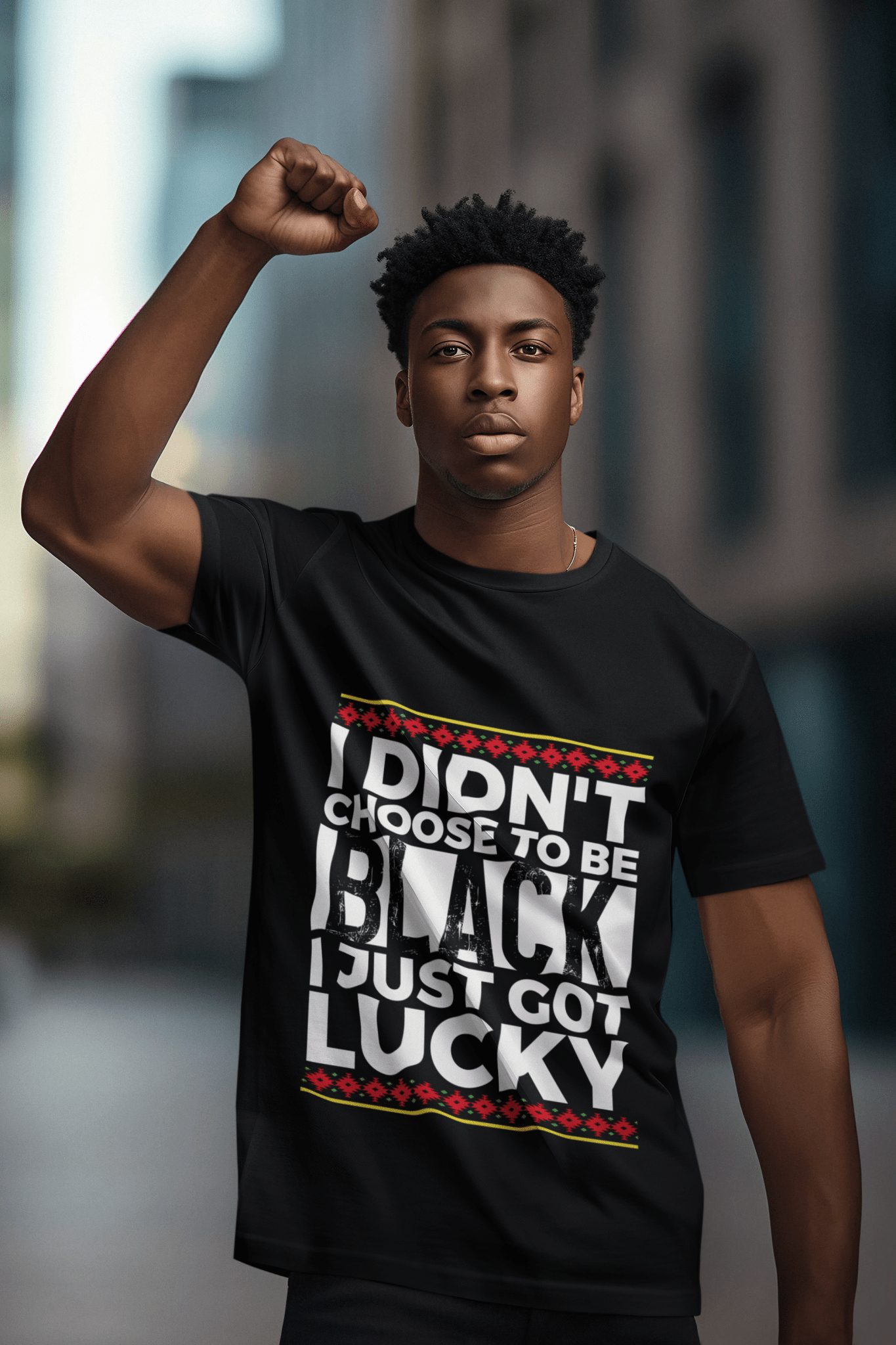 I didn’t choose to be Black I just got lucky DTF, ready to press transfer - KT SUBLIMATION, DTF AND MORE LLC