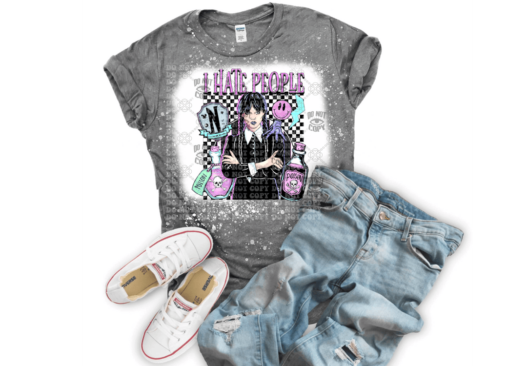 I hate People spooky DTF ready to press transfer - KT SUBLIMATION, DTF AND MORE LLC