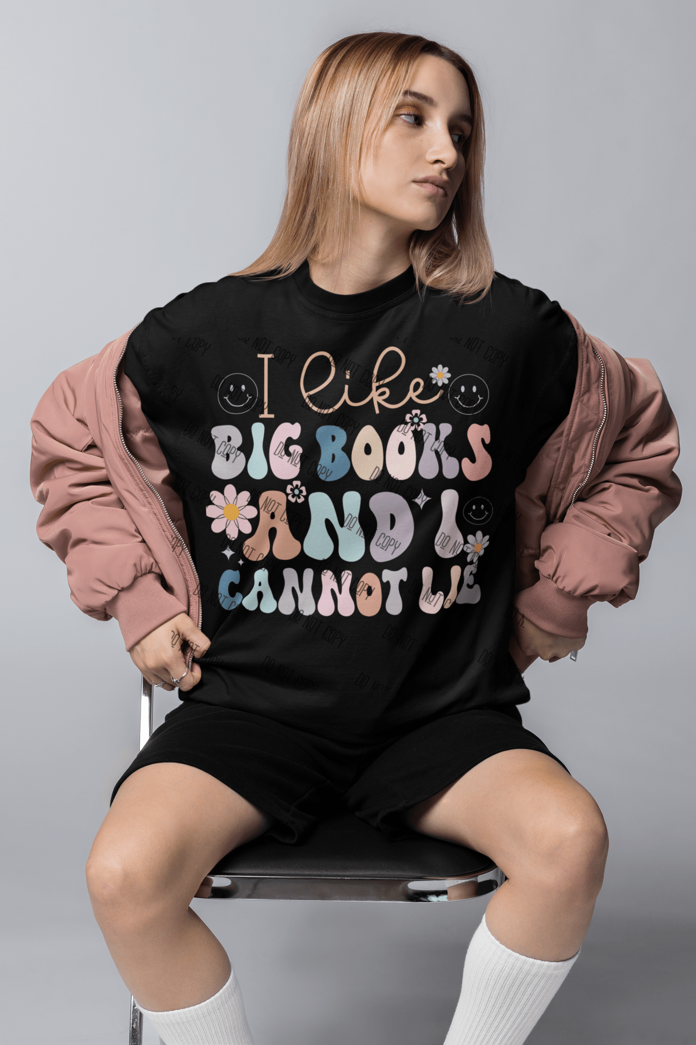 "I Like Big Books and I Cannot Lie" – DTF Transfer for Book Lovers | Fun & Bold Design - KT SUBLIMATION, DTF AND MORE LLC