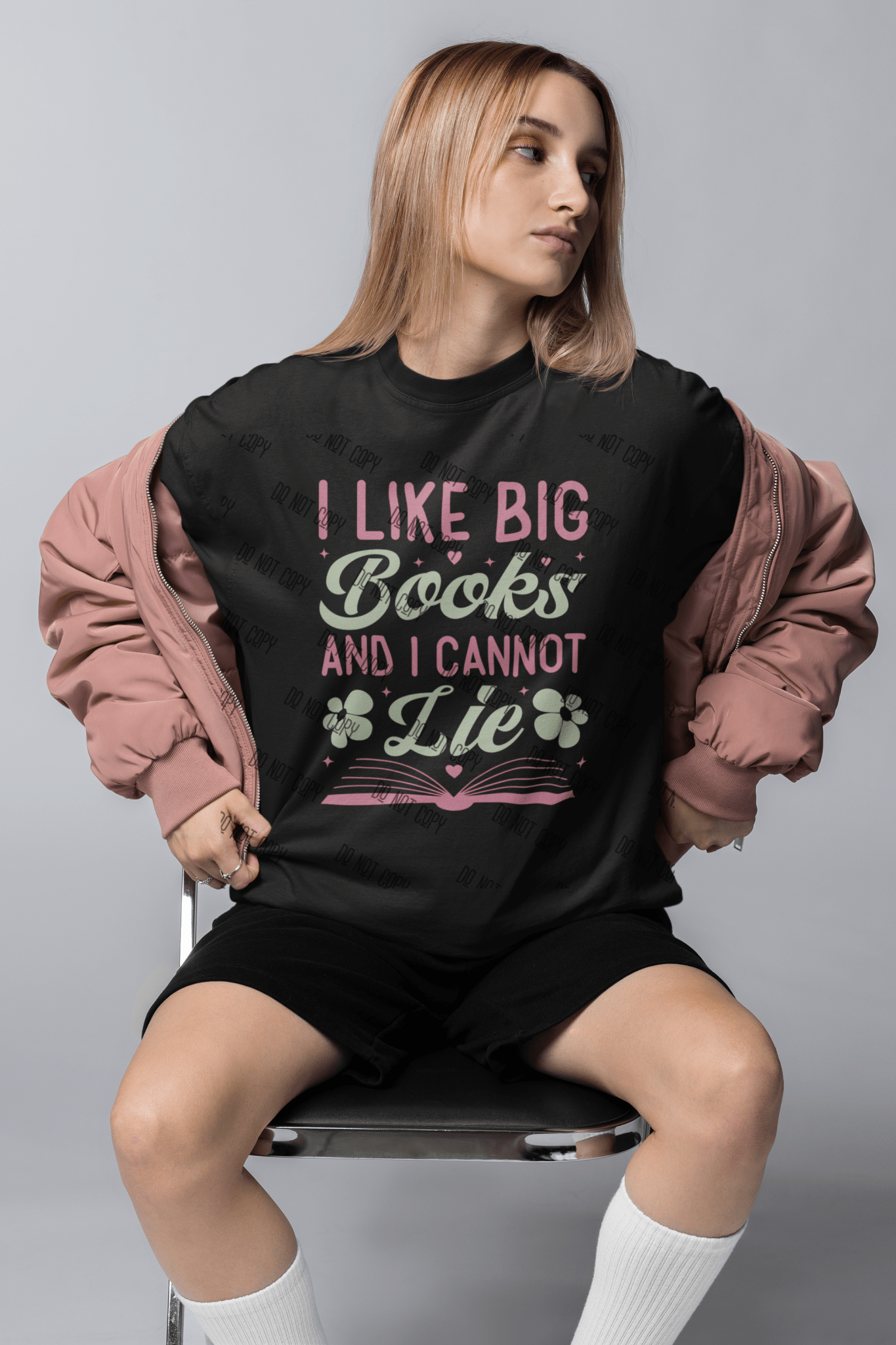 "I Like Big Books and I Cannot Lie" – DTF Transfer for Book Lovers | Fun & Vibrant Print