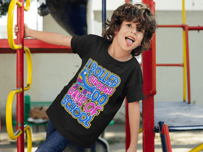 I Rolled Through 100 Days of School DTF Transfer – Fun Roller Skate School Milestone Print - KT SUBLIMATION, DTF AND MORE LLC