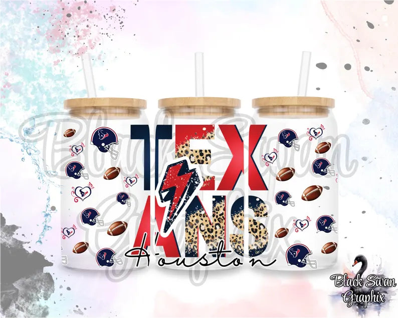 Football Texans  16oz UV Wrap