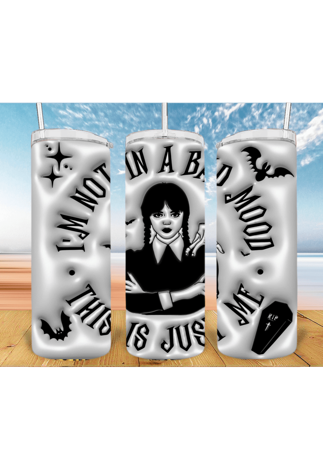 I'm not in a bad mood, thats just me 3D 20oz Tumbler Sublimation Print - KT SUBLIMATION, DTF AND MORE LLC