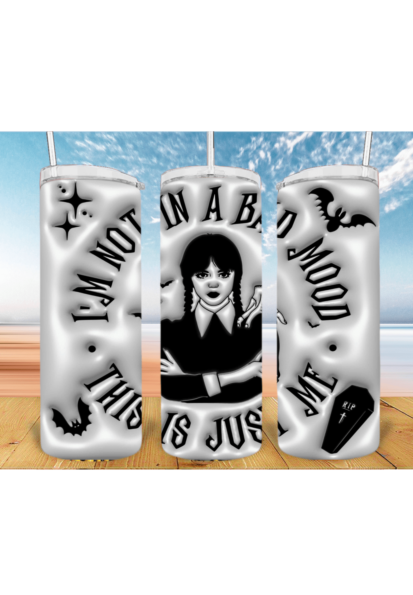 I'm not in a bad mood, thats just me 3D 20oz Tumbler Sublimation Print - KT SUBLIMATION, DTF AND MORE LLC