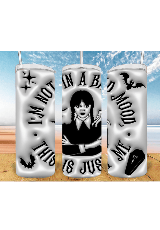 I'm not in a bad mood, thats just me 3D 20oz Tumbler Sublimation Print - KT SUBLIMATION, DTF AND MORE LLC