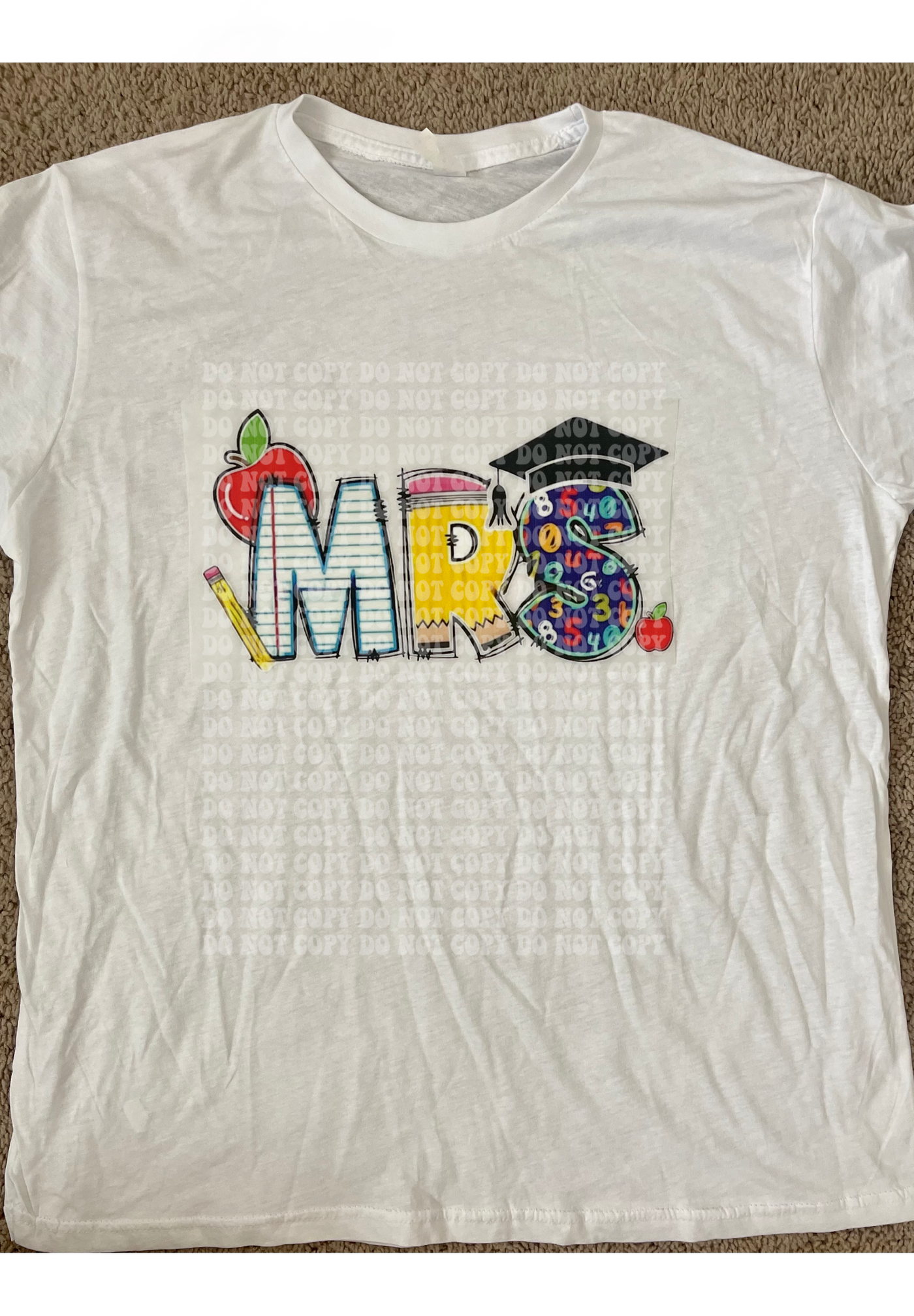 Mrs  Teacher DTF  ready to press transfer