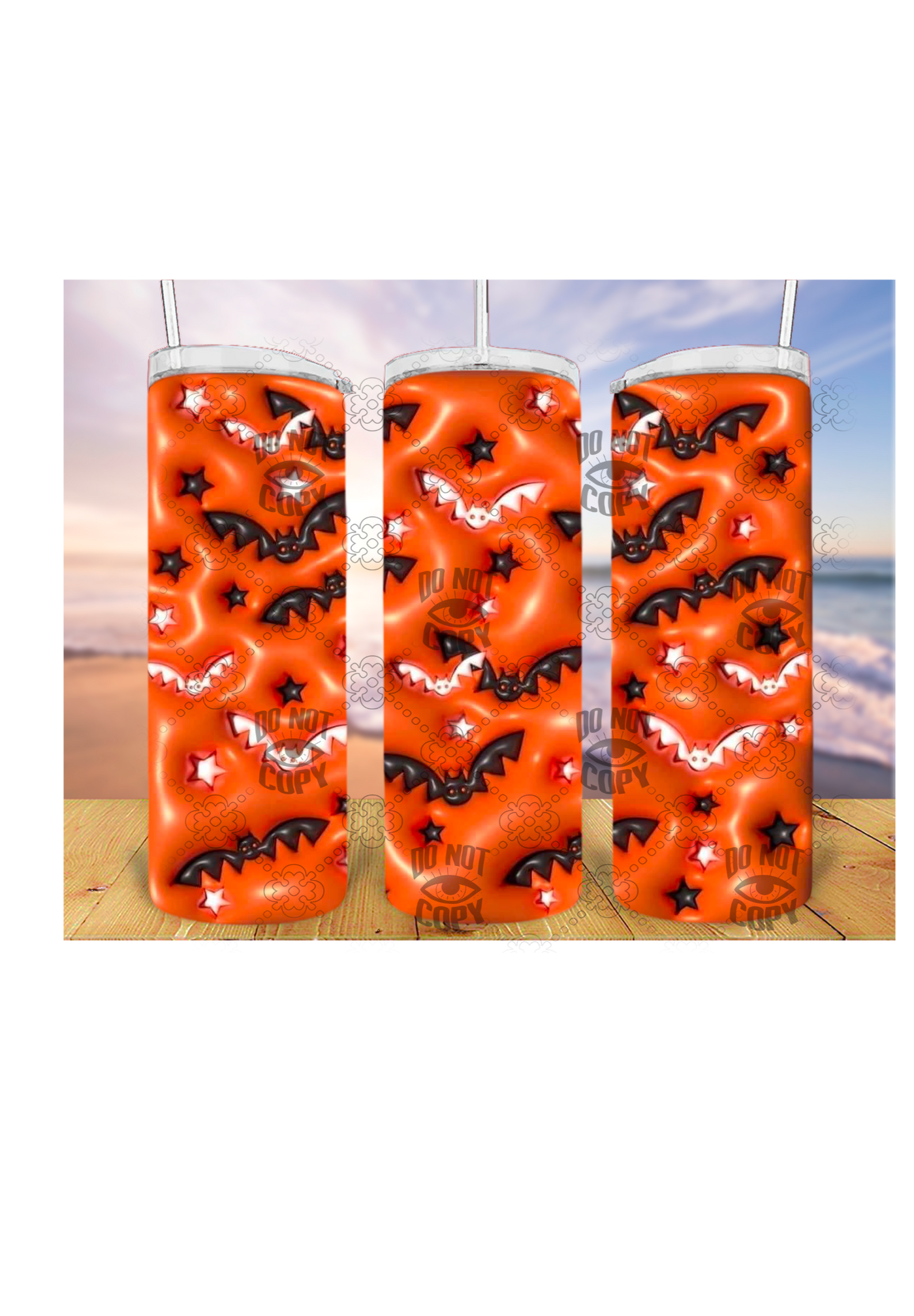 3D Halloween 20oz Tumbler Sublimation Print – Spooky & Realistic Designs 🎃👻