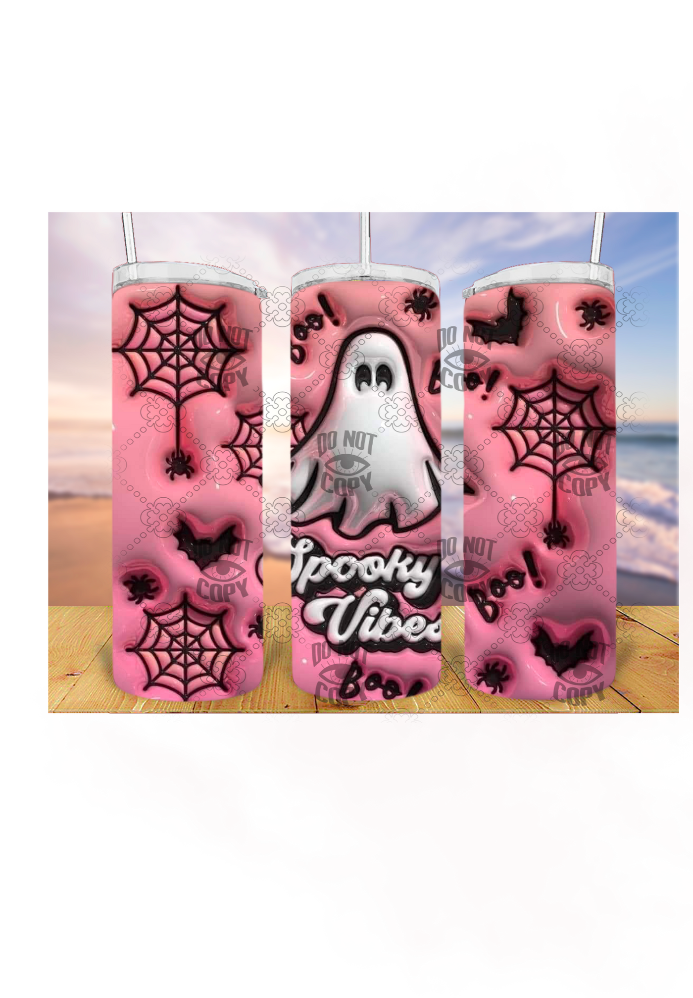 Spooky Vibes 3D 20oz Tumbler Sublimation Print