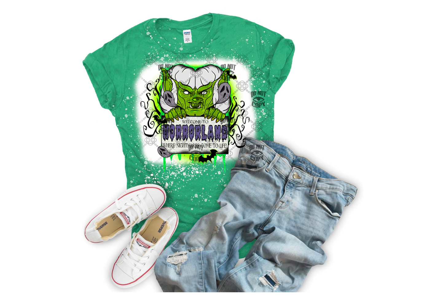 Horroland DTF, goosebumps DTF ready to press transfer