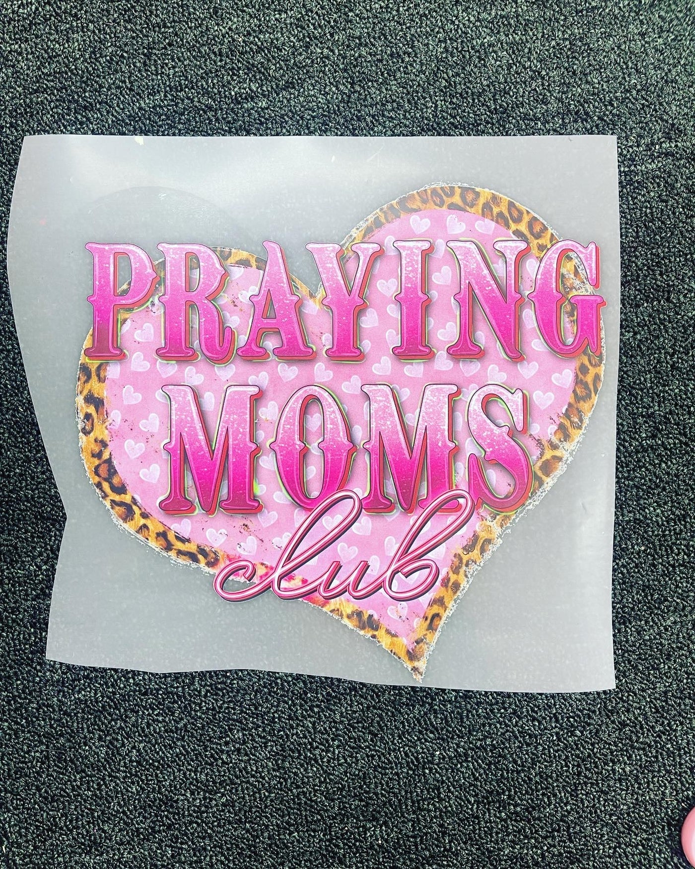 Praying Mom Club DTF ready to press transfer