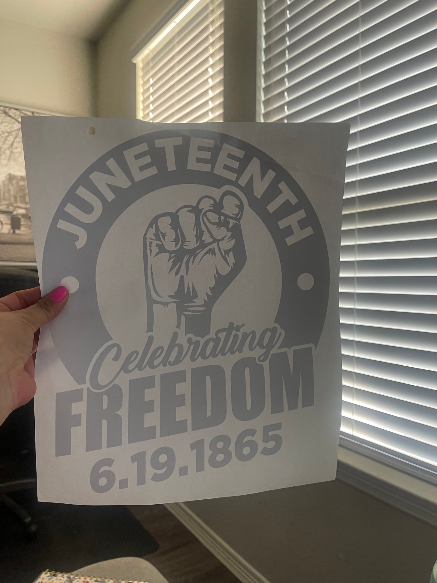 Juneteenth Black history DTF redy to press transfer