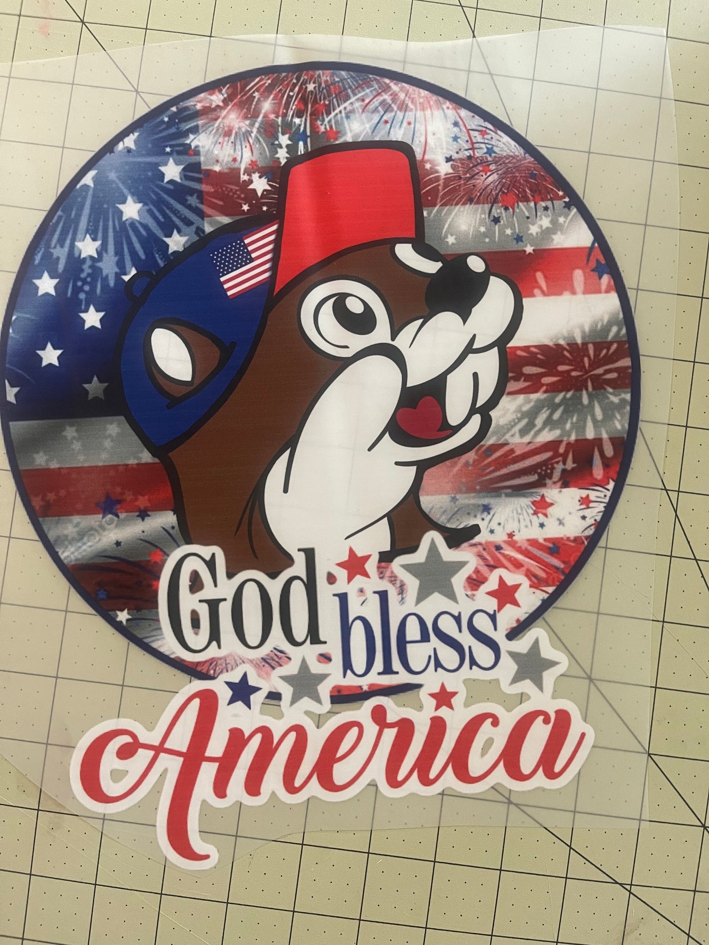 God Bless America 4th of July DTF  ready to press transfer