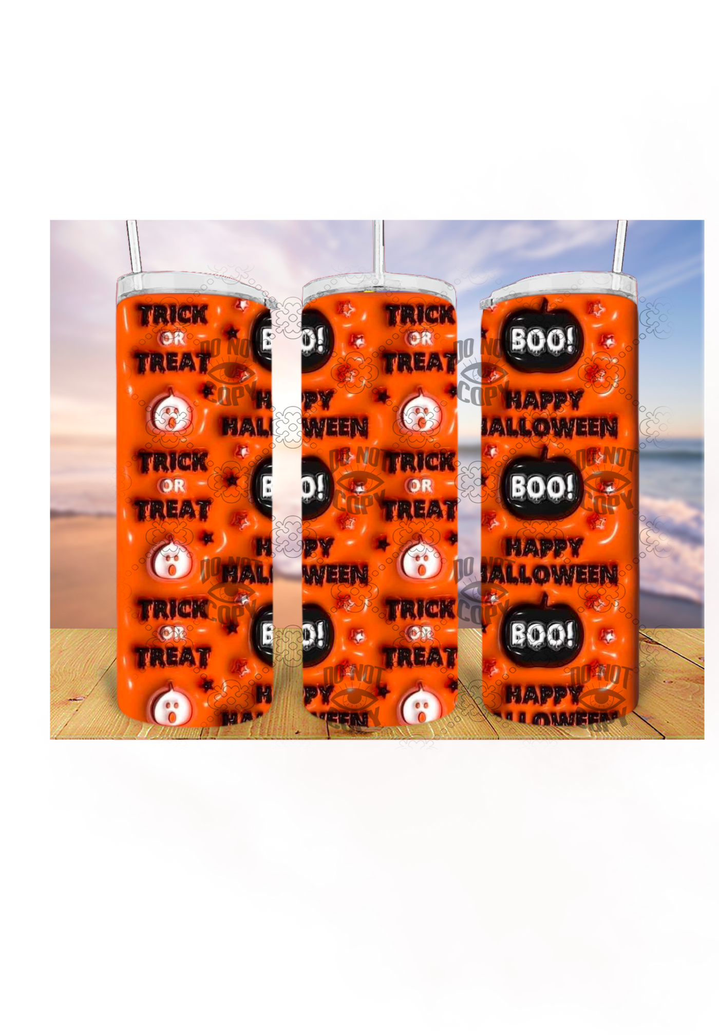 Trick or treat 3D 20oz Tumbler Sublimation Print