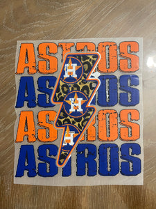 Astros Baseball cheeta DTF  ready to press transfer