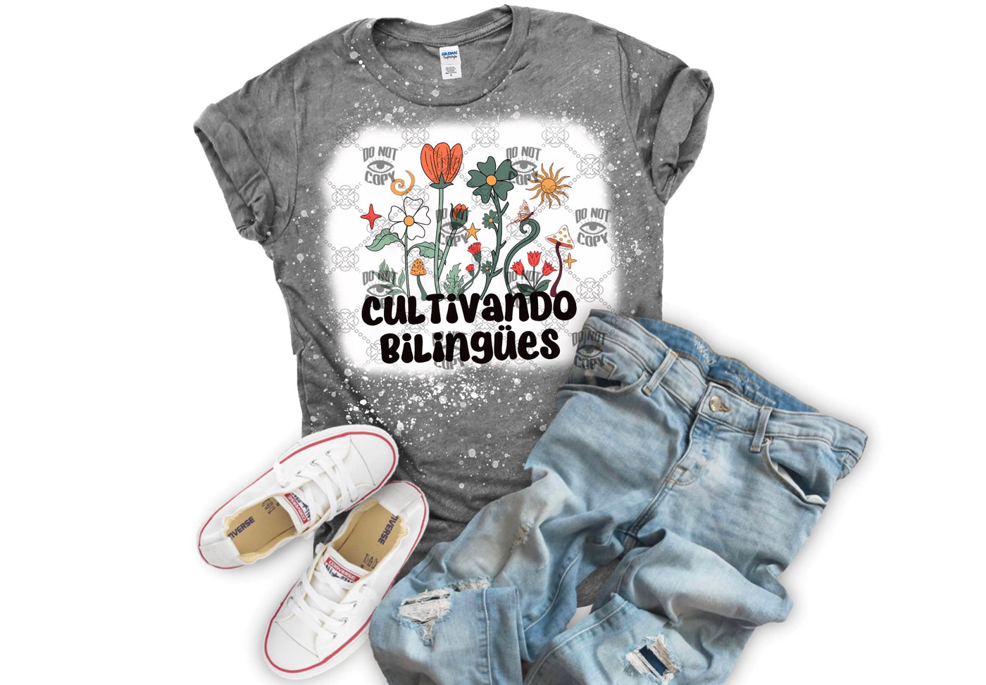 Cultivando Bilingües DTF ready to press transfer