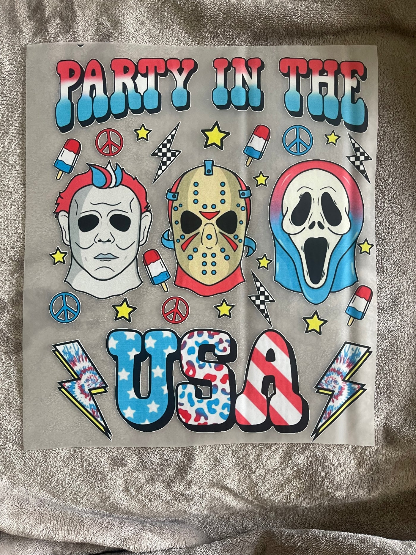 Horror Party in the USA DTF ready to press transfer