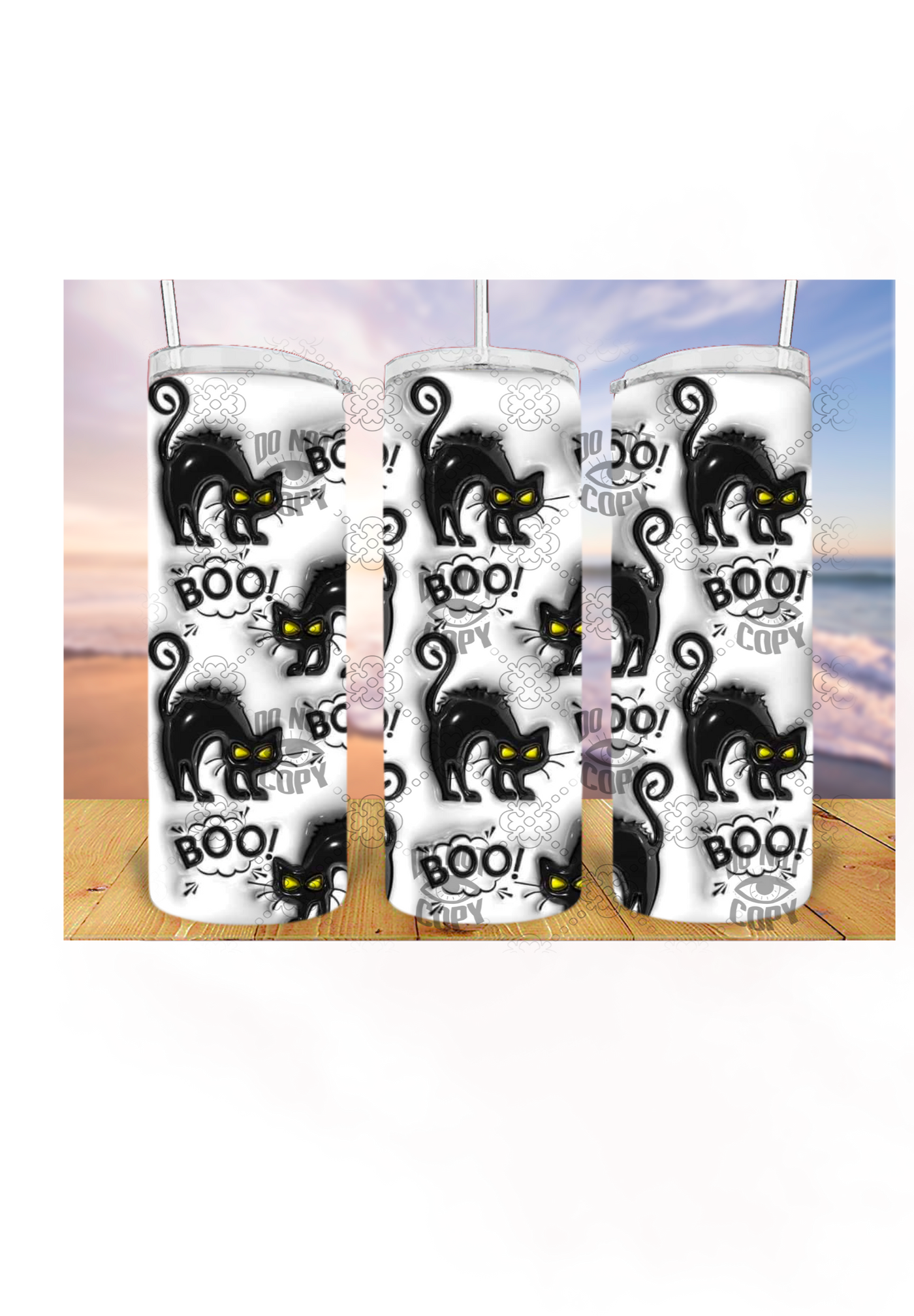 Cats Spooky 3D 20oz Tumbler Sublimation Print