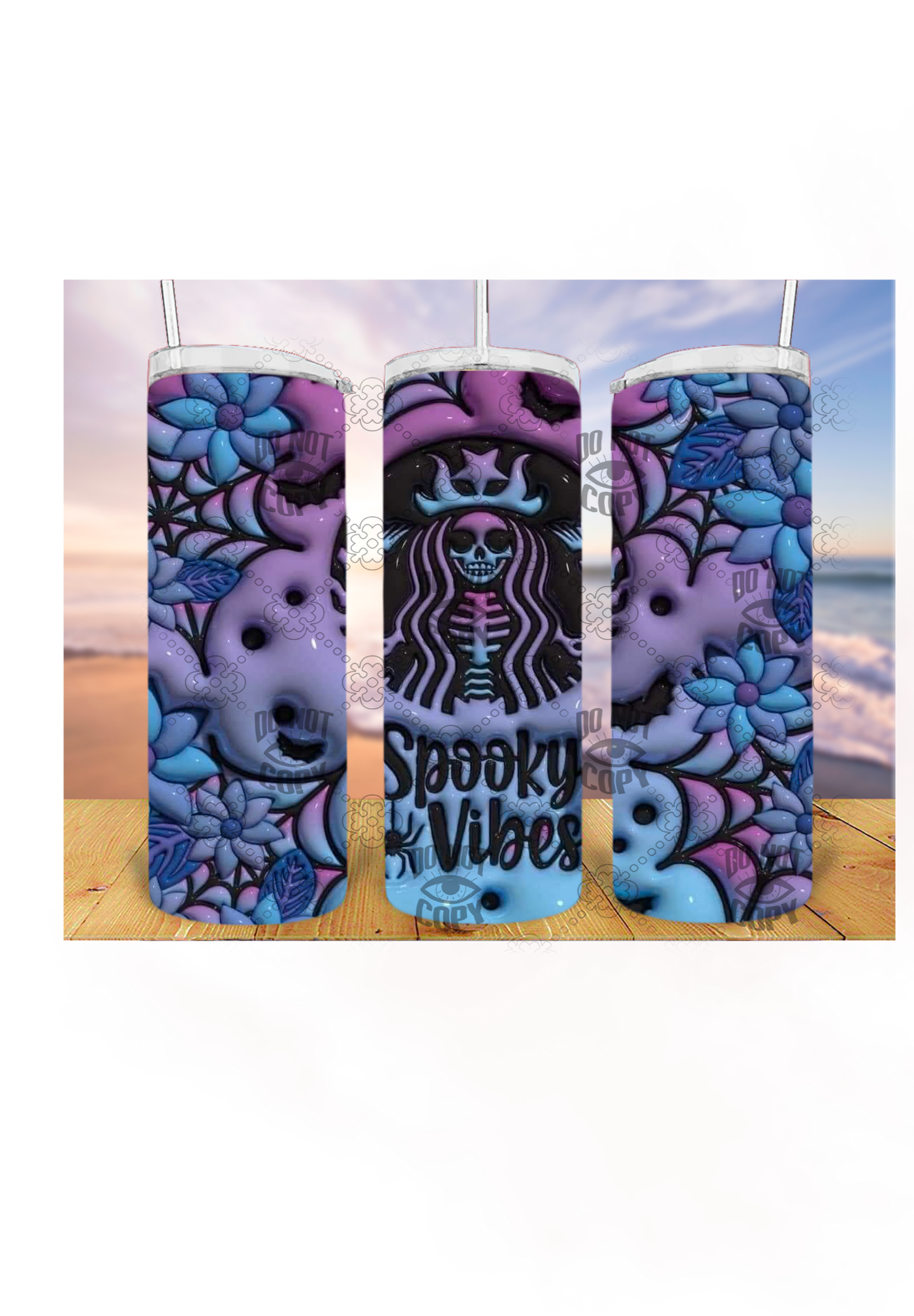 Spooky Vibes  3D 20oz Tumbler Sublimation Print