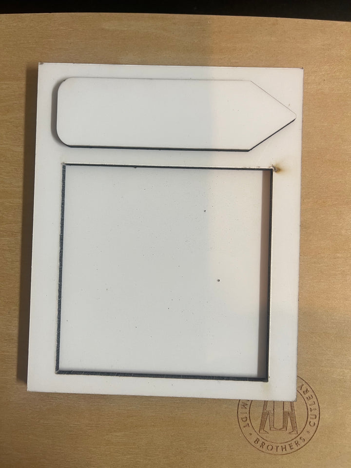 Pencil Sticky Note Holder | Self Adhesive MDF Sublimation Blanks | Desk Accessory