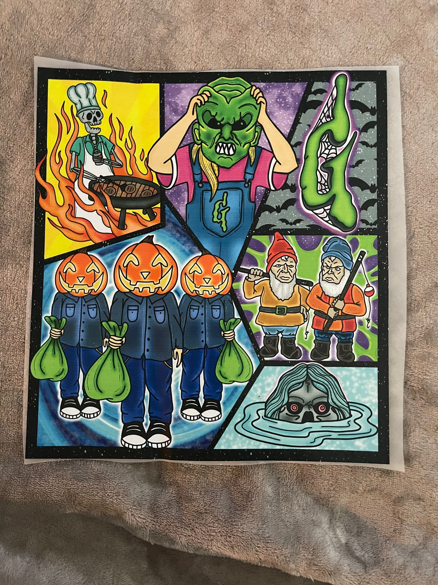 Horror goosebumps DTF ready to press transfer