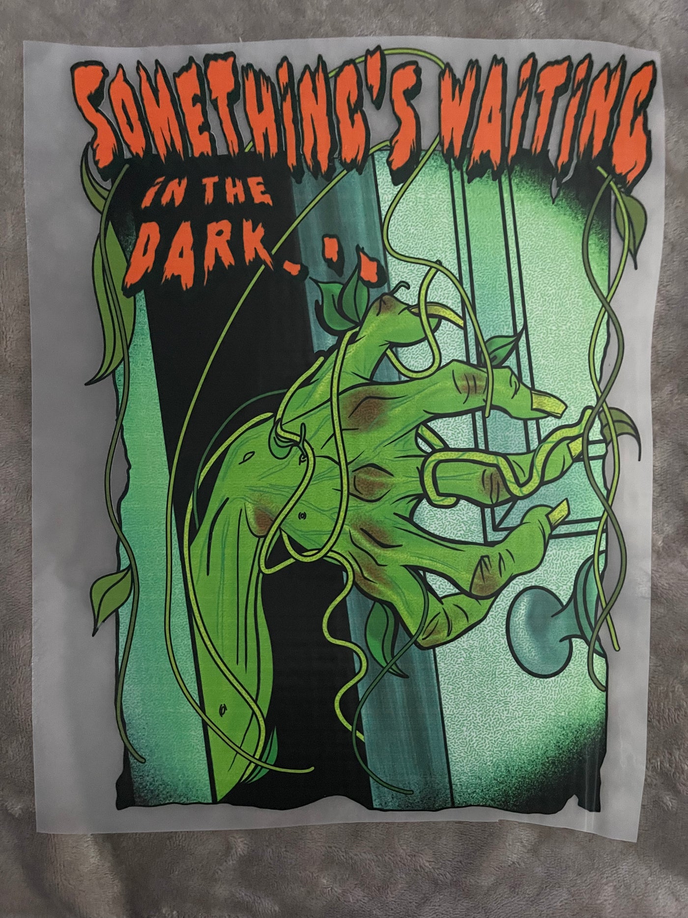 Something’s waiting on the Dark DTF, goosebumps DTF ready to press transfer