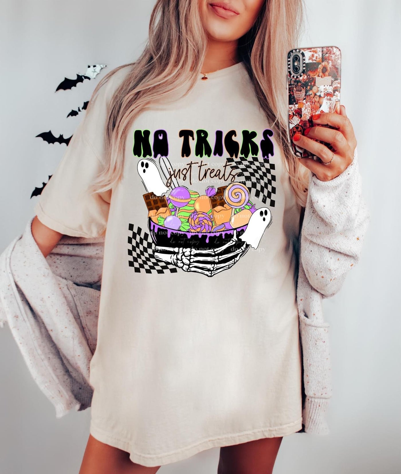 No tricks DTF halloween ready to press transfer