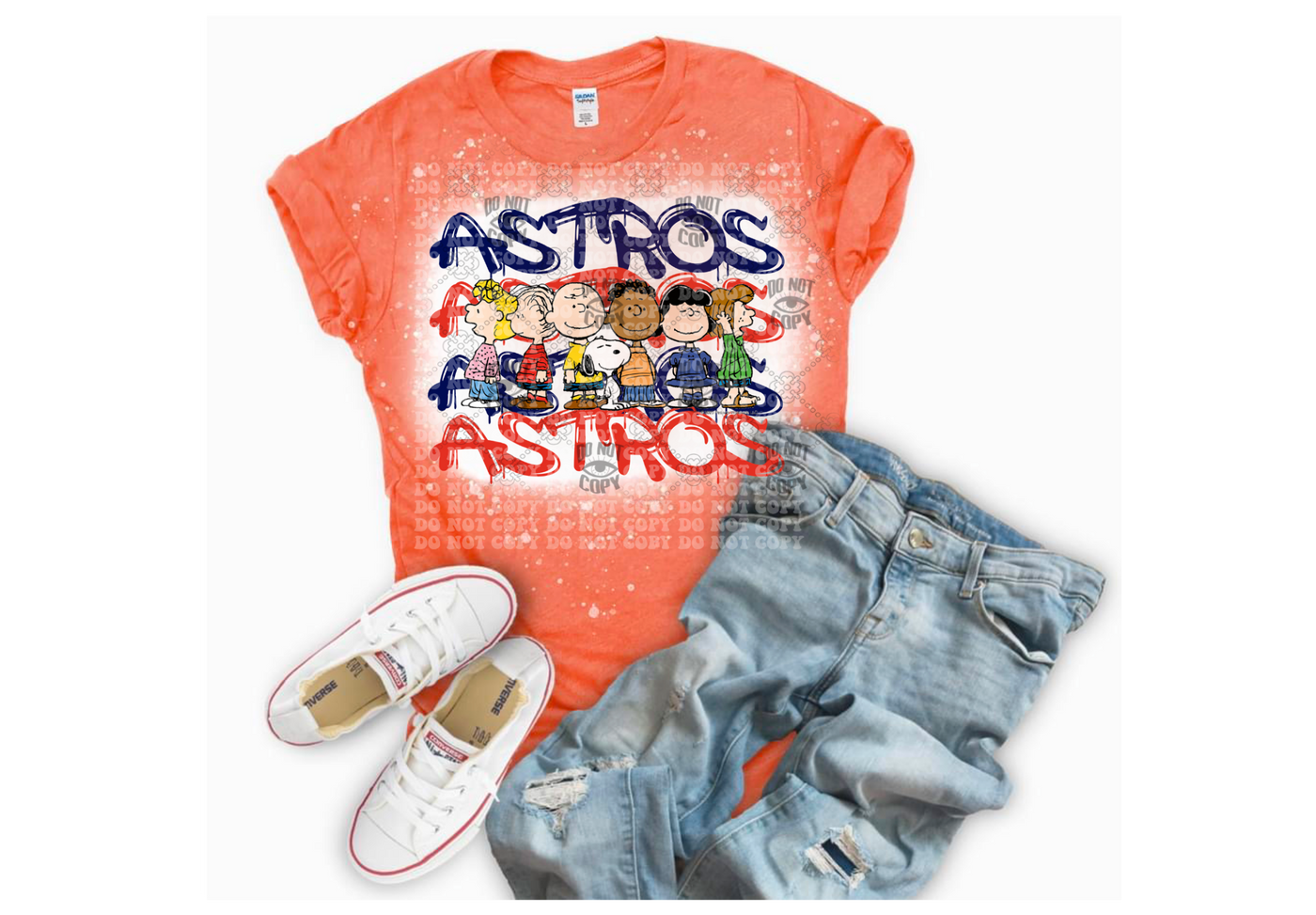 Astros Charlie Brown DTF ready to press transfer