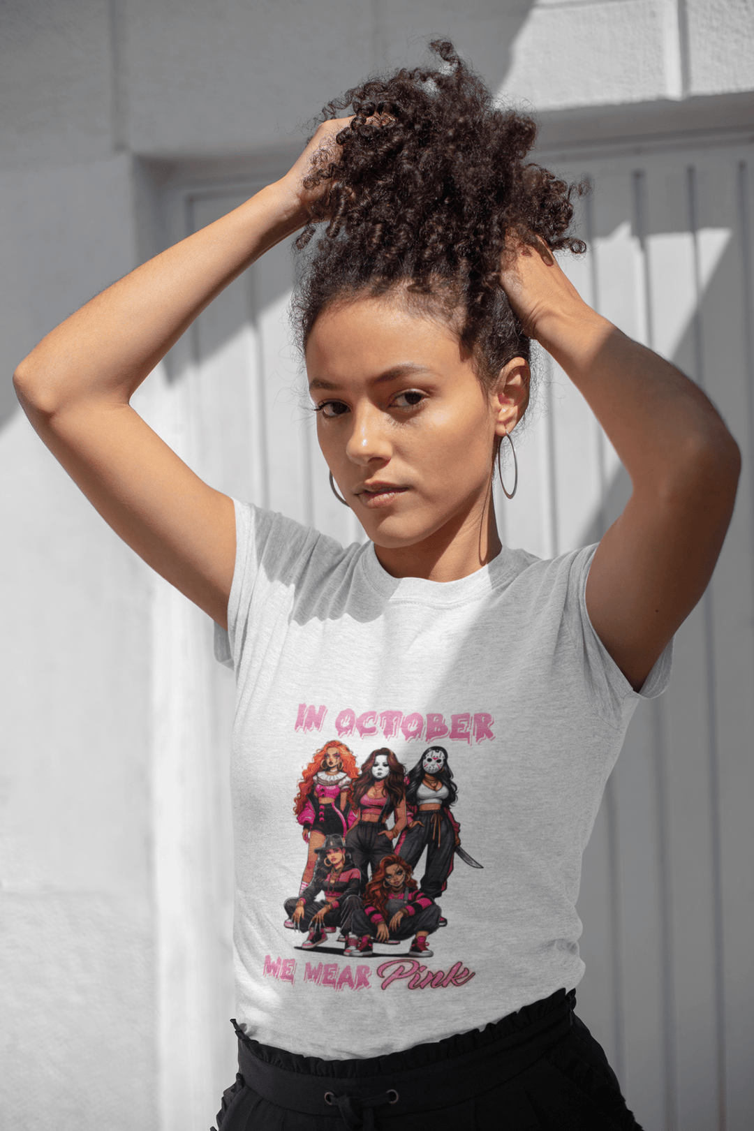 In October we wear Pink, Horror Cancer DTF - KT SUBLIMATION, DTF AND MORE LLC