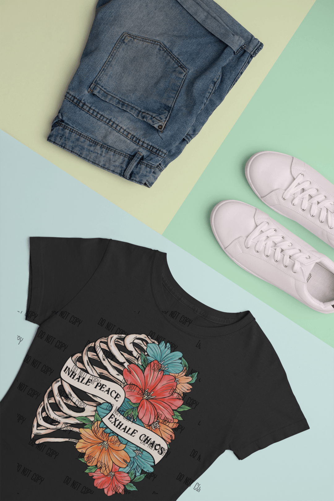 Inhale Peace, Exhale Chaos DTF Transfer – Ready to Press 🌿🌬️ - KT SUBLIMATION, DTF AND MORE LLC