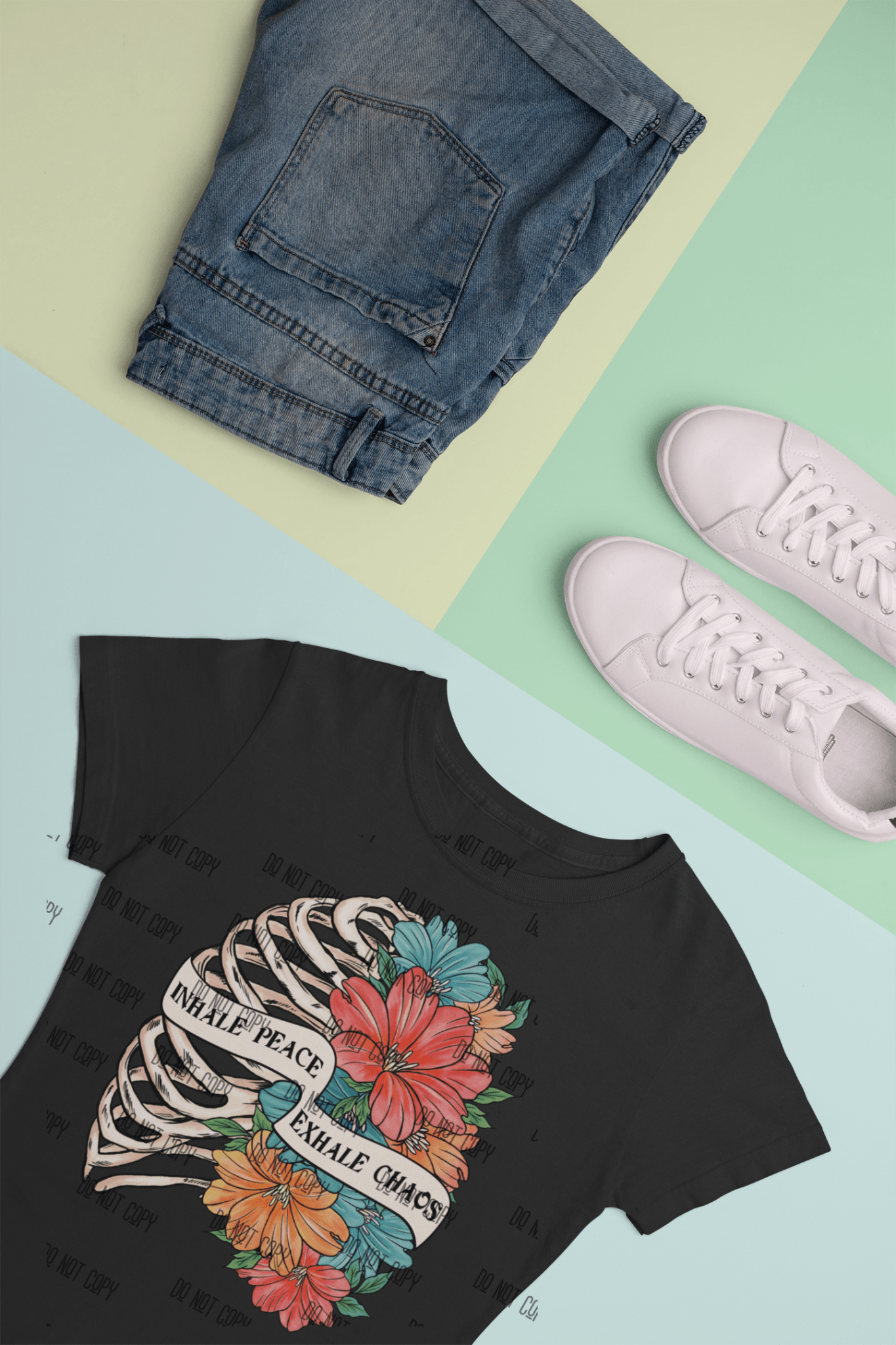 Inhale Peace, Exhale Chaos DTF Transfer – Ready to Press 🌿🌬️ - KT SUBLIMATION, DTF AND MORE LLC