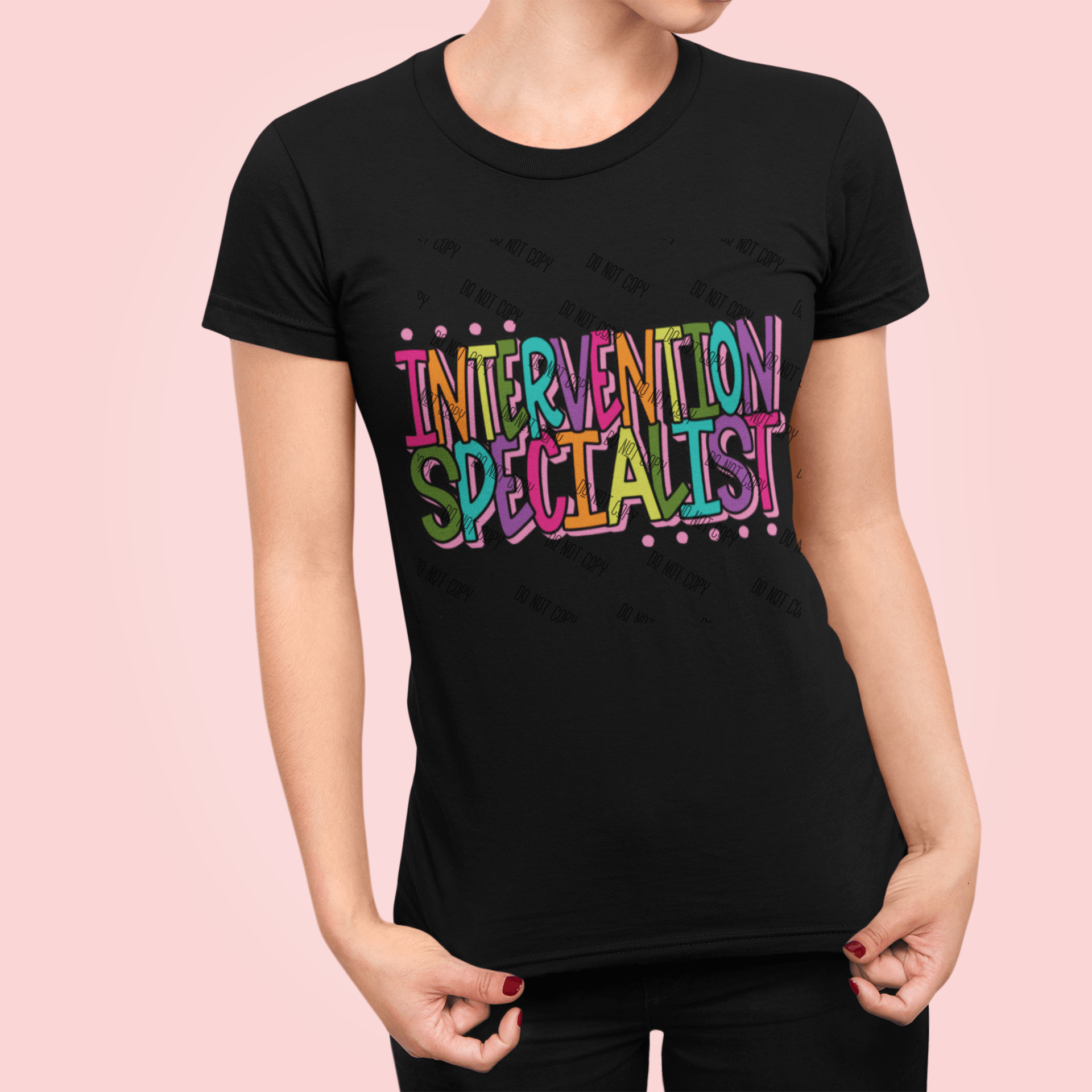 Intervention Specialist DTF Transfer | Ready to Press School Staff Design