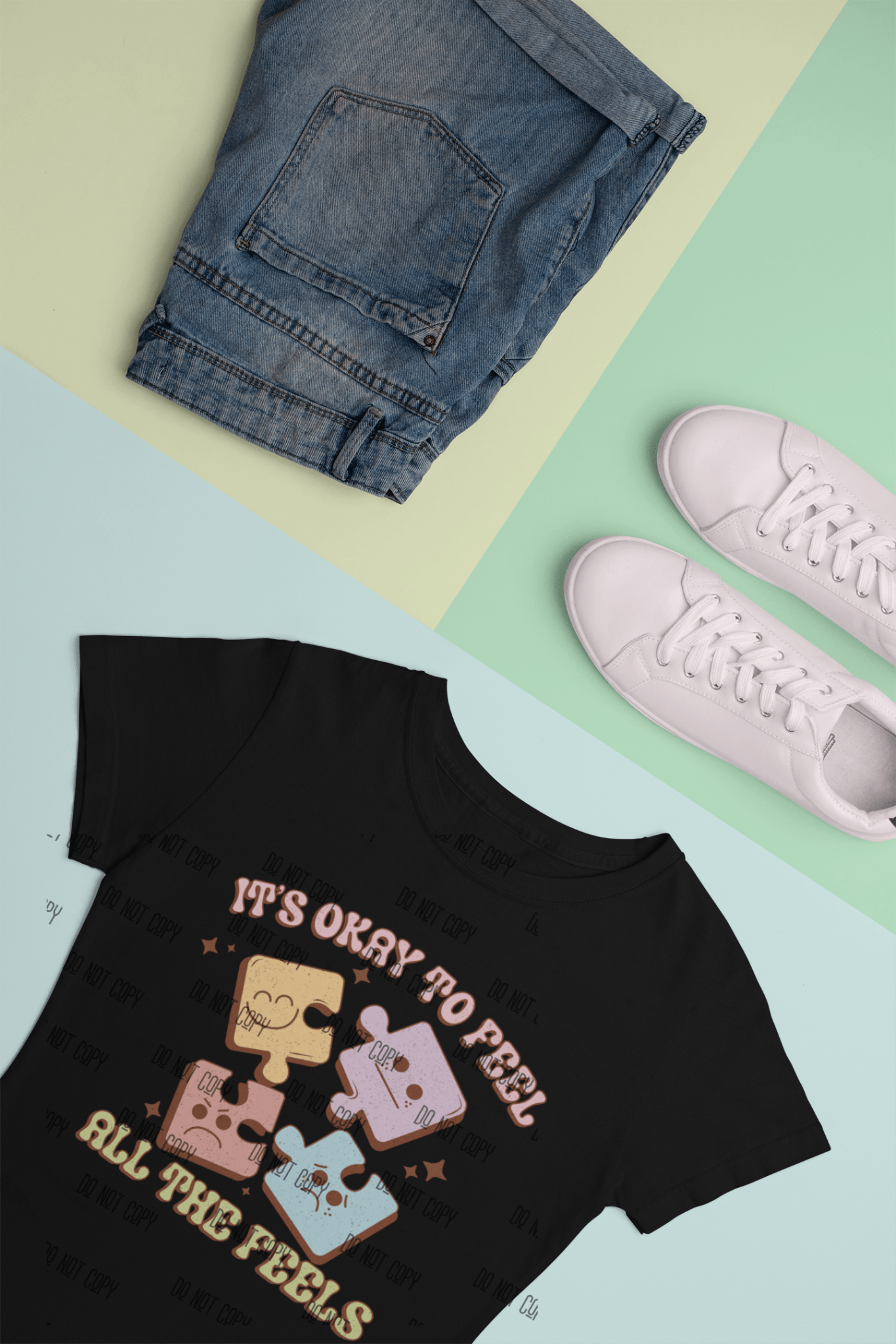 "It's Okay to Feel All the Feels" DTF Transfer – Self-Love & Emotional Wellness Design