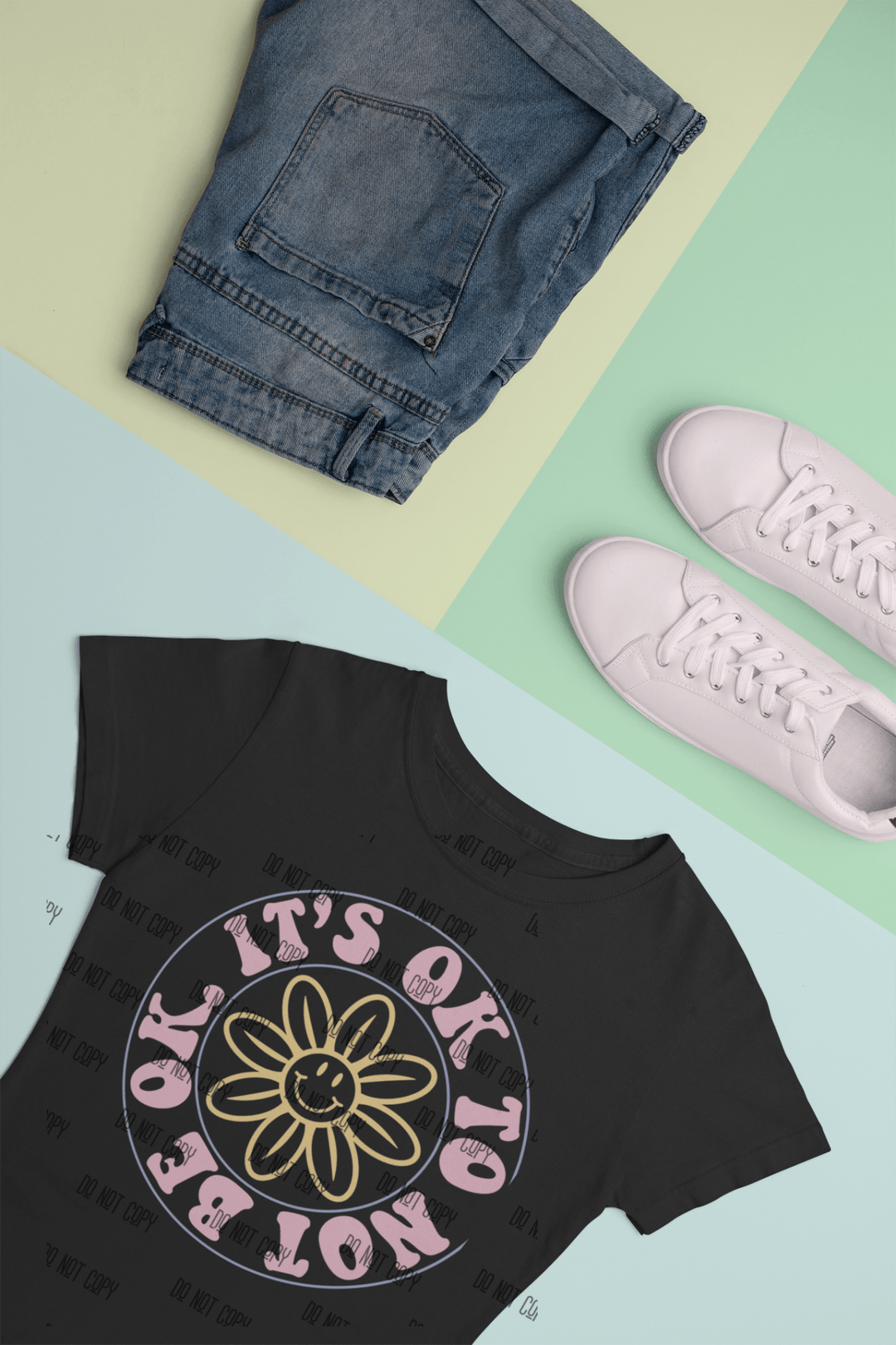 It's Okay to Not Be Okay DTF Transfer – Mental Health Awareness & Self - Care Heat Transfer - KT SUBLIMATION, DTF AND MORE LLC