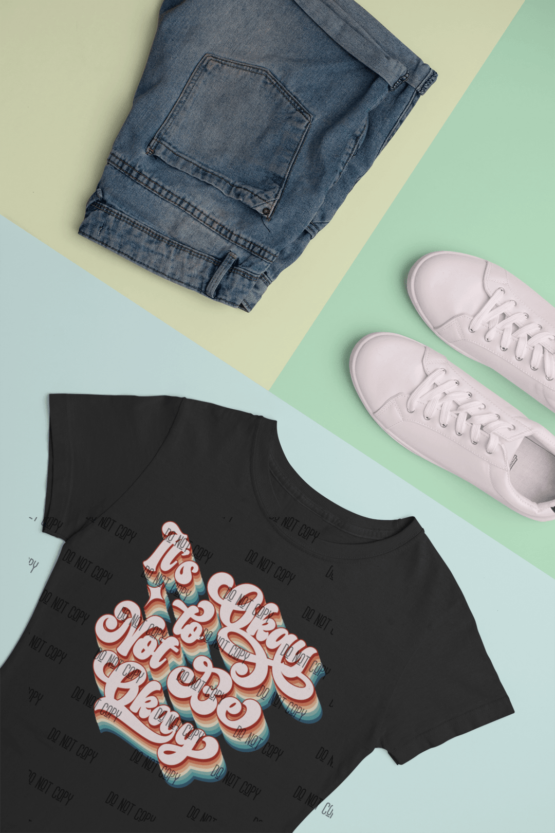 It's Okay to Not Be Okay DTF Transfer – Mental Health Awareness & Self - Care Heat Transfer - KT SUBLIMATION, DTF AND MORE LLC