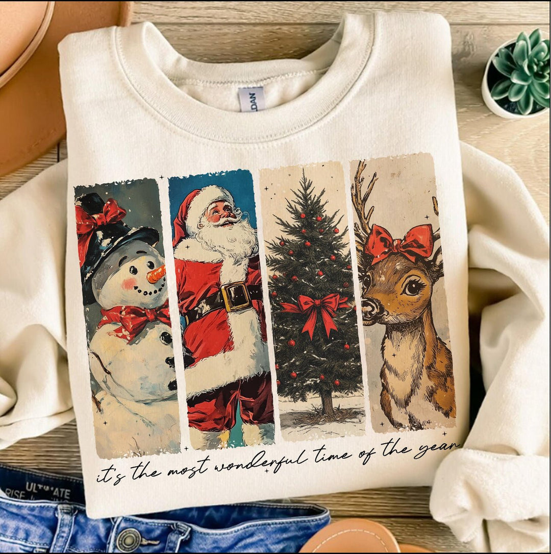 It's the most wonderful time of the year png, Santa Claus DTF, Vintage Christmas, Christmas Coquette bow DTF, Reindeer snowman DTF - KT SUBLIMATION, DTF AND MORE LLC