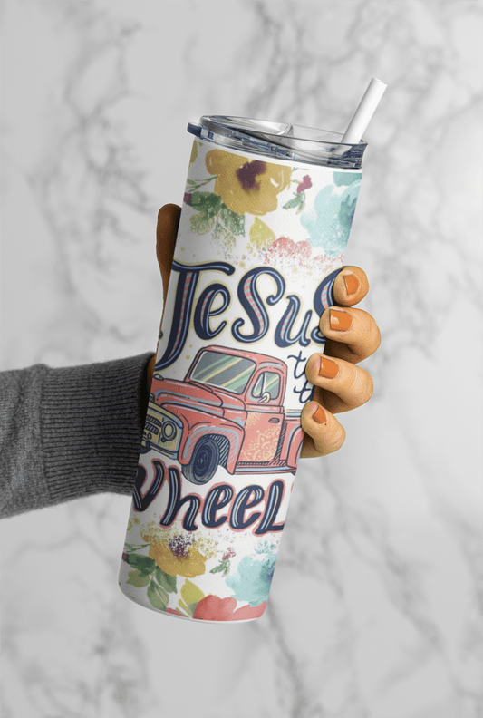 Jesus take a wheel 20oz sublimation print - KT SUBLIMATION, DTF AND MORE LLC