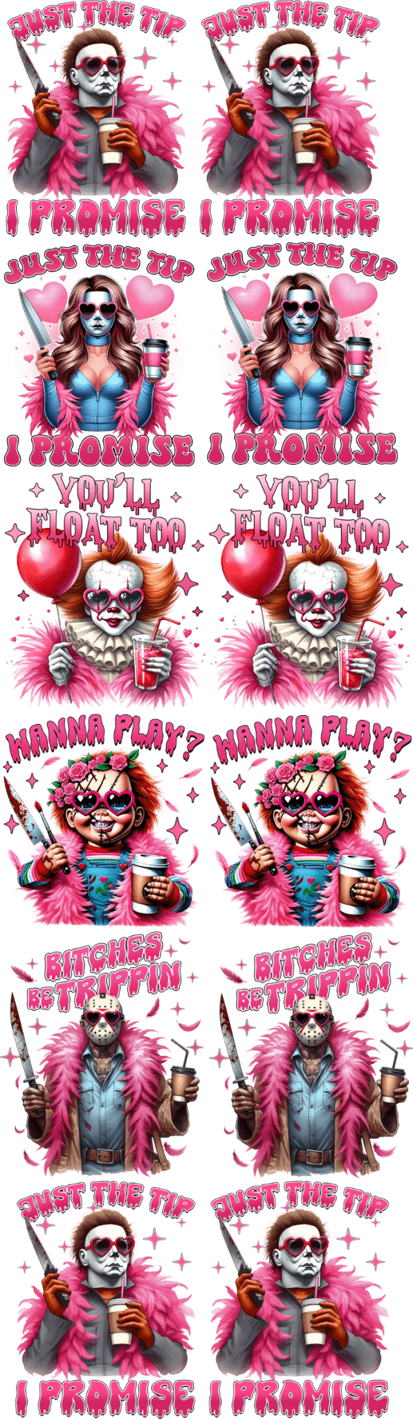 Just the tip Pink DTF Transfer, Custom DTF Print, Custom Gang Sheet, Bulk DTF Transfer, Wholesale Dtf Print - KT SUBLIMATION, DTF AND MORE LLC