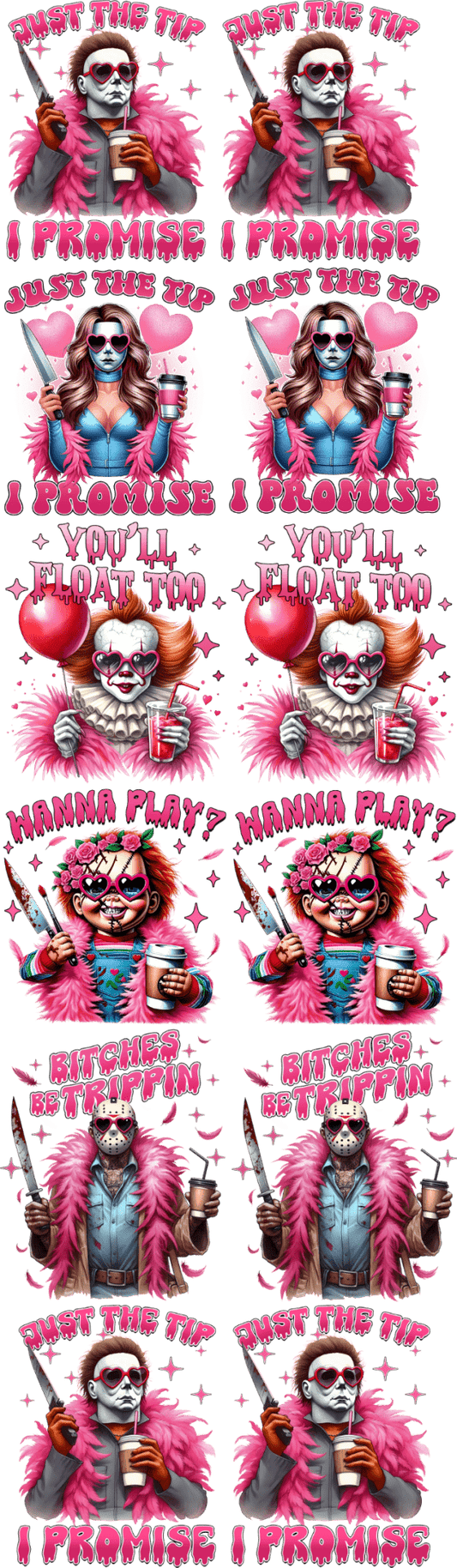 Just the tip Pink DTF Transfer, Custom DTF Print, Custom Gang Sheet, Bulk DTF Transfer, Wholesale Dtf Print - KT SUBLIMATION, DTF AND MORE LLC