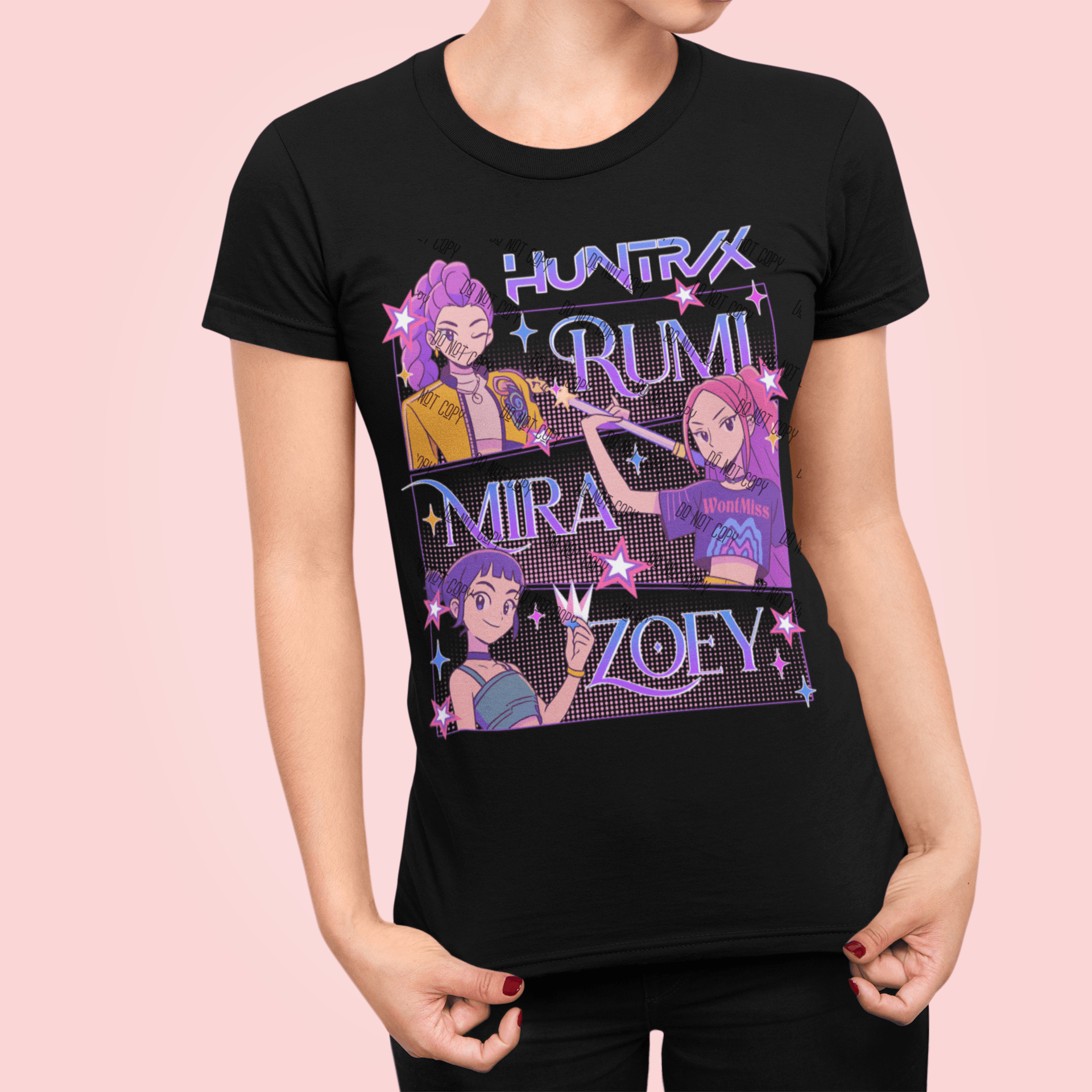 K-Pop Demon Hunter DTF Transfer | Anime-Inspired Ready-to-Press Design