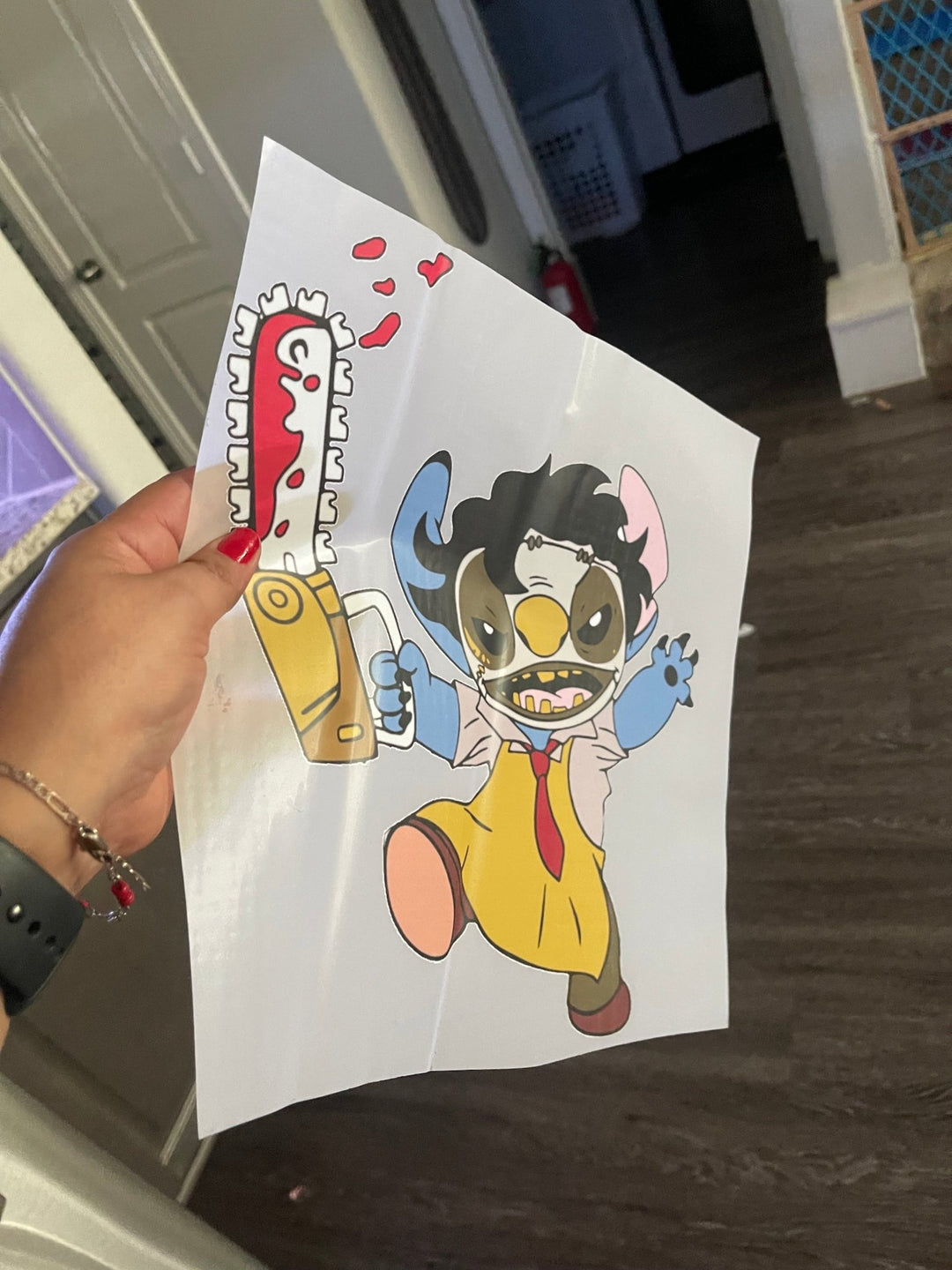 Leatherface stitch DTF ready to press transfer - KT SUBLIMATION, DTF AND MORE LLC