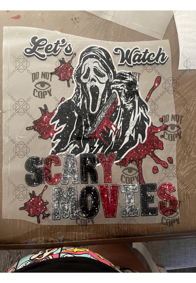 Let’s watch Scary Movies Scream DTF ready to press transfer - KT SUBLIMATION, DTF AND MORE LLC