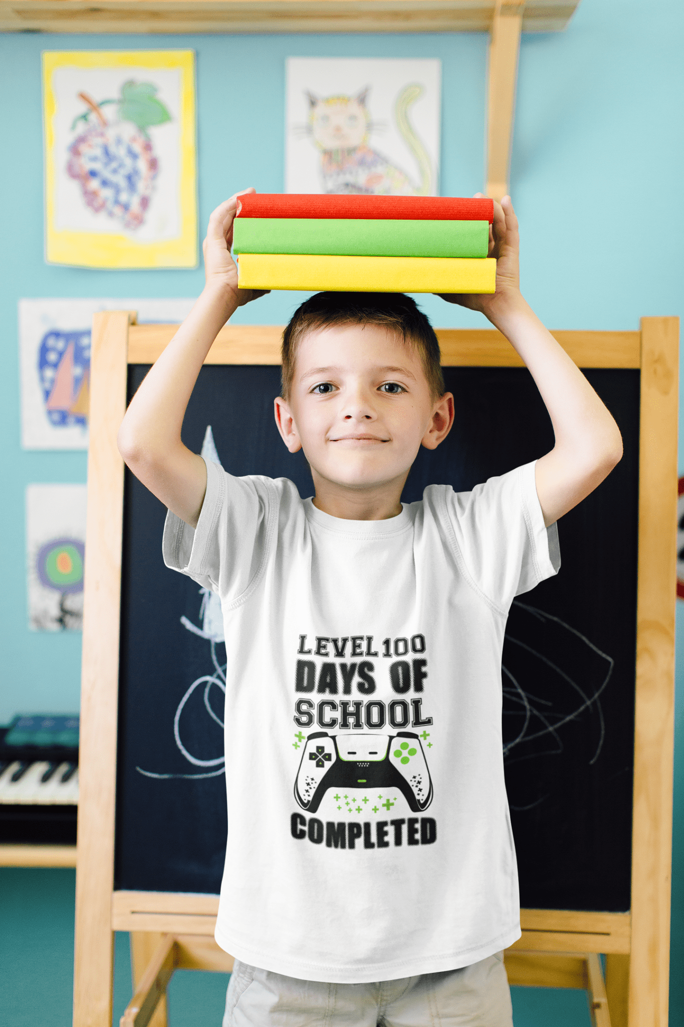 Level 100 Days of School Completed DTF Transfer – Gamer - Themed School Milestone 🎮🏆 - KT SUBLIMATION, DTF AND MORE LLC